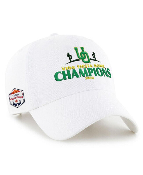 Men's White Oregon Ducks 2024 Fiesta Bowl Champions Clean Up Adjustable Hat