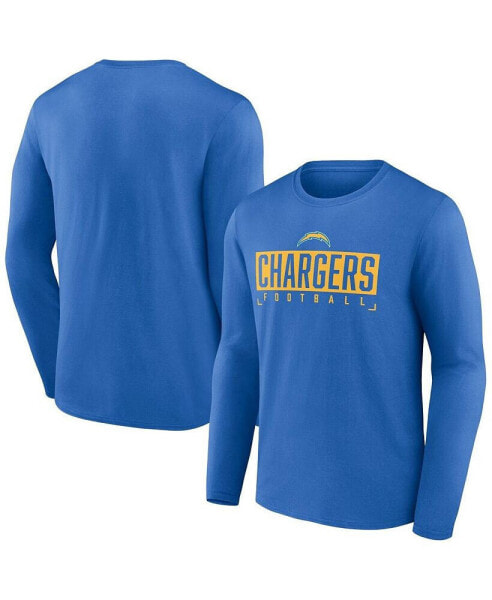 Men's Powder Blue Los Angeles Chargers Big and Tall Wordmark Long Sleeve T-shirt