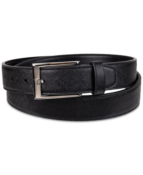 Men's Saffiano Textured Belt, Created for Macy's