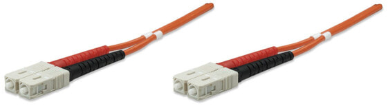 Intellinet Fiber Optic Patch Cable - OM2 - SC/SC - 5m - Orange - Duplex - Multimode - 50/125 µm - LSZH - Fibre - Lifetime Warranty - Polybag - 5 m - OM2 - SC - SC