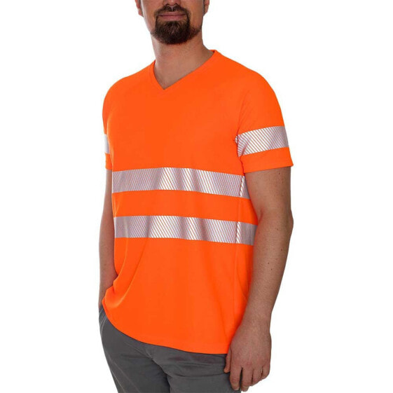 Рашгард с высокой видимостью IQ-UV UV High Visible T-Shirt V-Neck Kl.2 Man