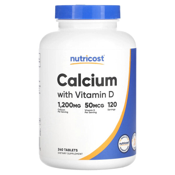 Витамин D Nutricost с кальцием, 240 таблеток
