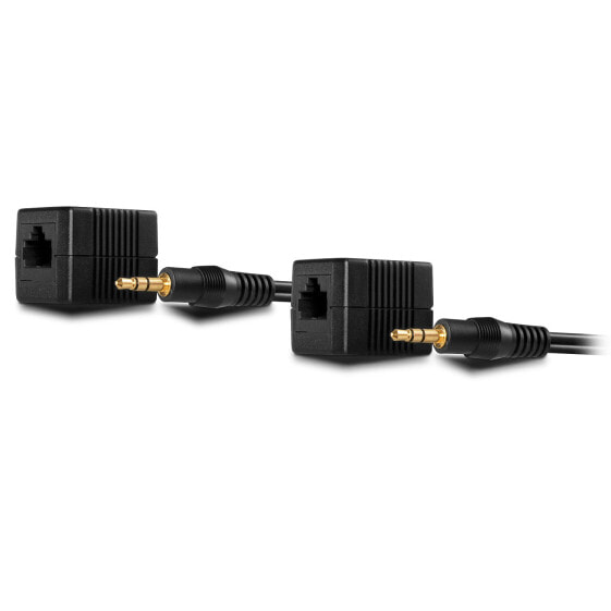 Lindy Stereo Audio Extender - Cat.5/6 100m 3.5mm - AV transmitter & receiver - 100 m - Black