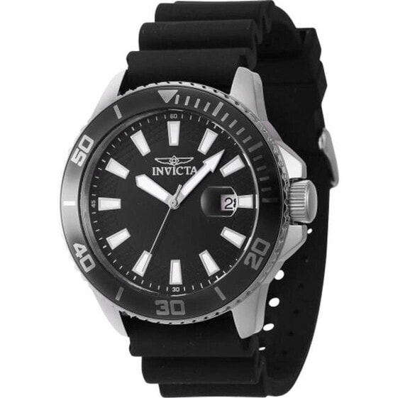 Invicta 46087 Pro Diver Quartz 3 Hand Black Dial Men Watch