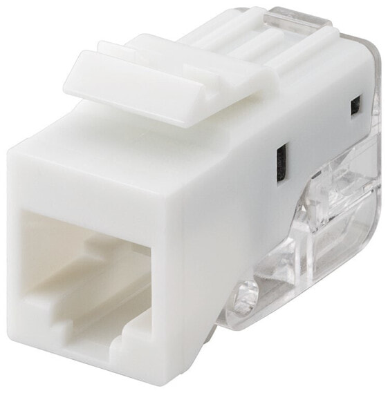 Wentronic Keystone Module RJ45 CAT 5e - UTP - 100 MHz - Flat - White - RJ-45 - IDC - Female - Cat5e