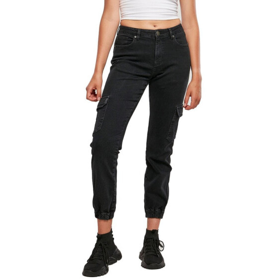 URBAN CLASSICS Organic Stretch Cargo high waist jeans