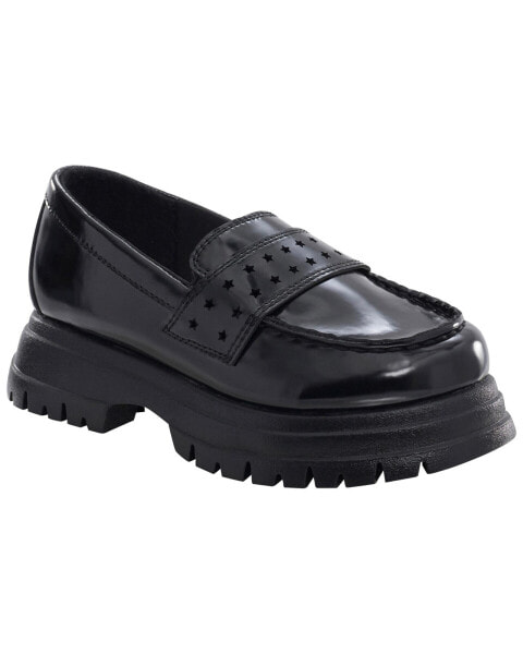 Kid Block Heel Slip-On Loafers 1Y