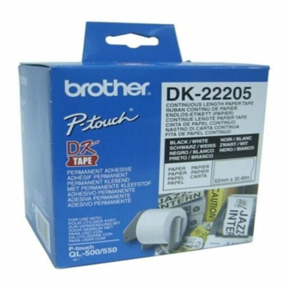 Рулонная бумага для принтеров Brother SKJ99-XS Белый Чёрный Черный/Белый