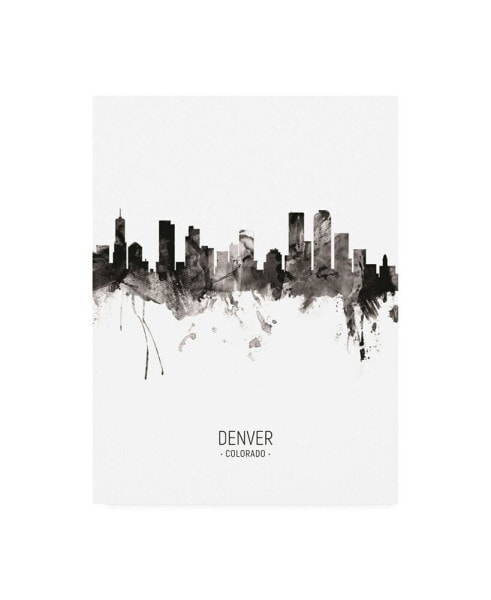 Картина холст масленые Trademark Global michael Tompsett Denver Colorado Skyline Portrait II - 36.5" x 48"