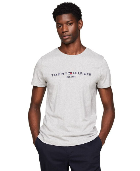 Men's Embroidered Logo Slim-Fit Crewneck T-Shirt