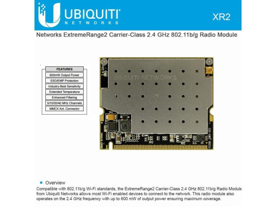 Ubiquiti Networks - XR2 - Ubiquiti XtremeRange XR2 IEEE 802.11b/g Wi-Fi Adapter