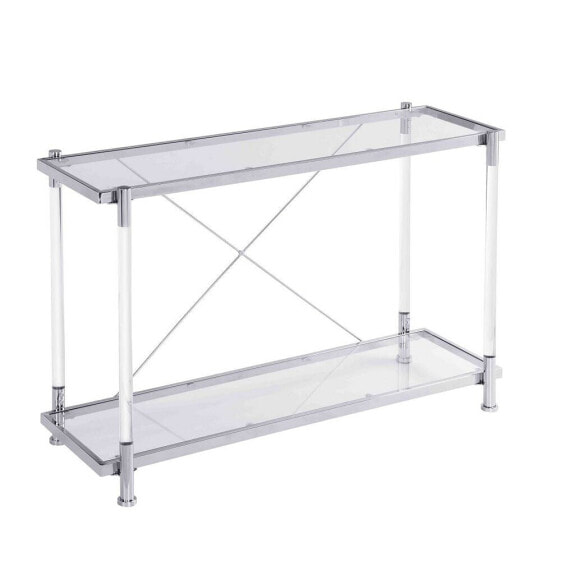 43.31" Glass Sofa Table, Acrylic Side Table, Console Table For Living Roome& Bedroom