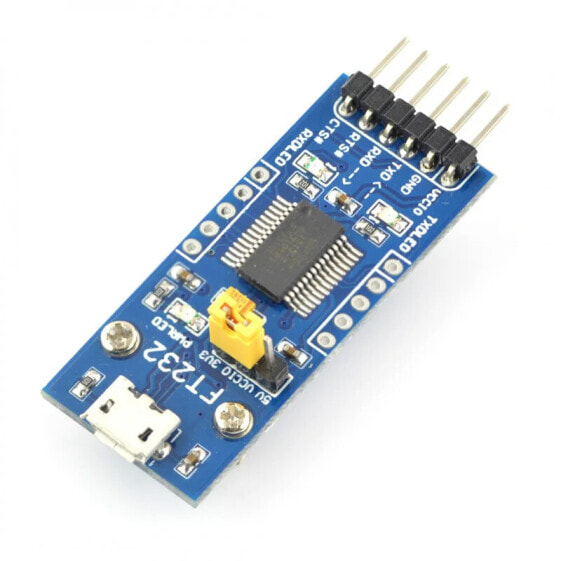 Converter USB-UART FTDI FT232RL - microUSB port - Waveshare 11324