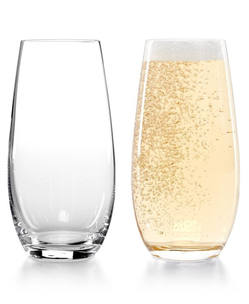 Set of 2 O Stemless Champagne Glasses
