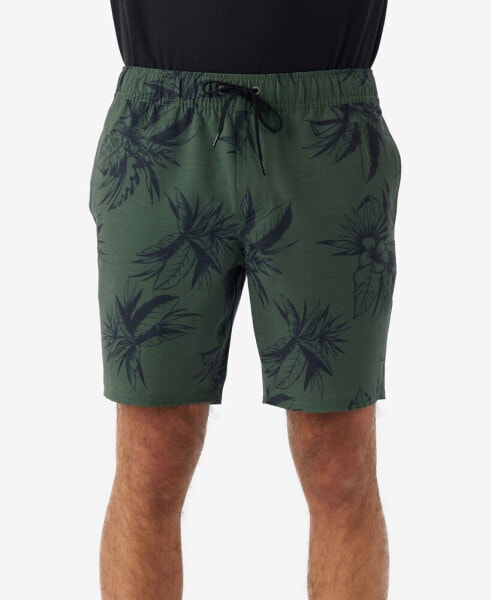 Men's Stockton 18" Print Elastic Waist Hybrid Shorts