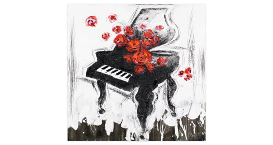 Acrylbild handgemalt Klavier Forte