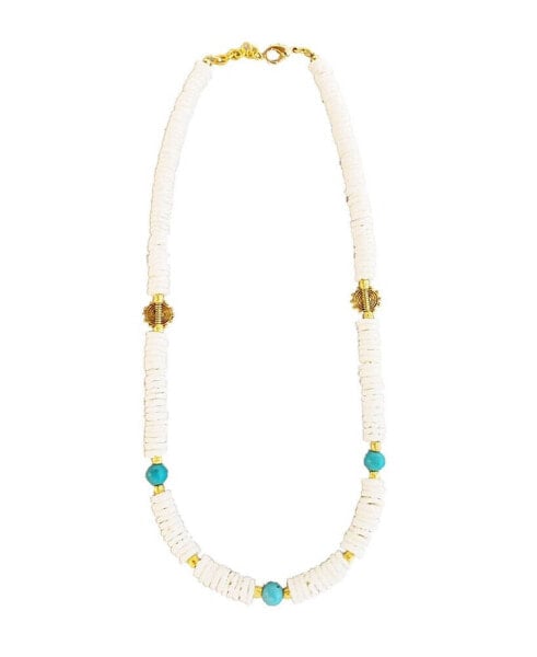 MINU Jewels porus Necklace with Faux Turquiose Stone