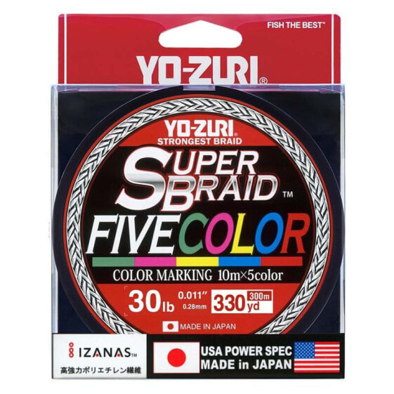 Плетеный шнур для рыбалки YO-ZURI Superbraid™ Fivecolor 300 мультяшный