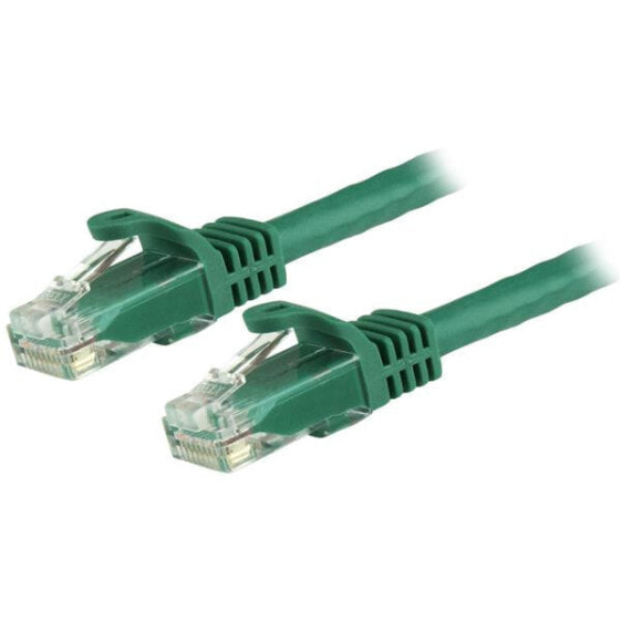 StarTech.com 15m CAT6 Ethernet Cable - Green CAT 6 Gigabit Ethernet Wire -650MHz 100W PoE RJ45 UTP Network/Patch Cord Snagless w/Strain Relief Fluke Tested/Wiring is UL Certified/TIA - 15 m - Cat6 - U/UTP (UTP) - RJ-45 - RJ-45