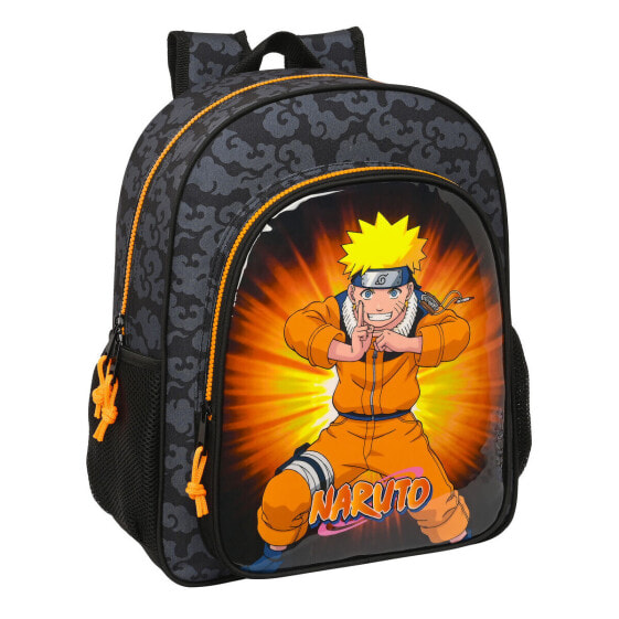 Школьный рюкзак Naruto Чёрный Оранжевый 32 X 38 X 12 cm