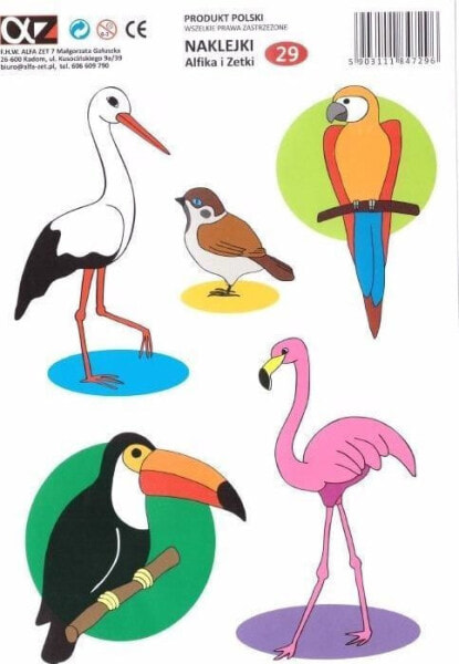 Наклейки для детского творчества Alfa-Zet 7 Птицы 29 Альфика и Зетки