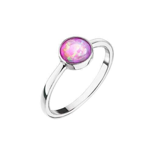Silver ring with pink opal 15001.3 pink