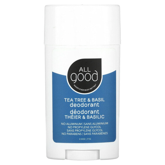 Deodorant, Tea Tree & Basil, 2.5 oz (71 g)