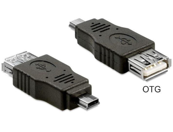 Delock 65399 - mini USB A - USB A - Black