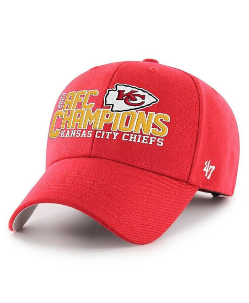 Men's Red Kansas City Chiefs 2023 AFC Champions MVP Adjustable Hat