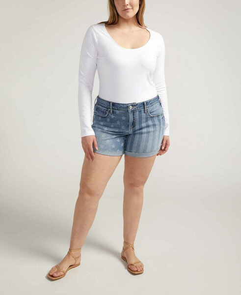 Plus Size Boyfriend Mid Rise Short