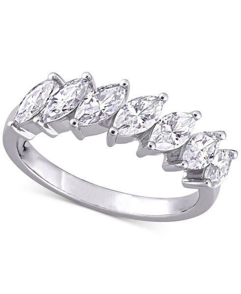Lab-Grown Moissanite Marquise Statement Ring (1-3/4 ct. t.w.) in 10k White Gold