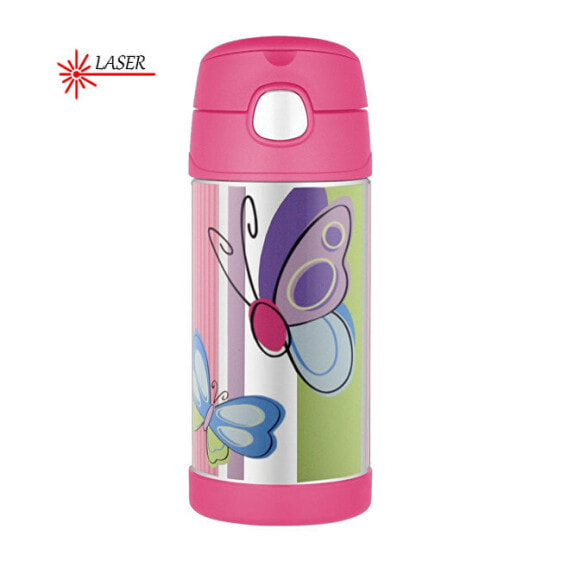 FUNtainer Baby thermos with straw - butterfly 355 ml