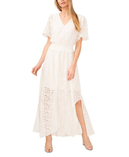 Women's Lace Batwing Sleeve Maxi Dress