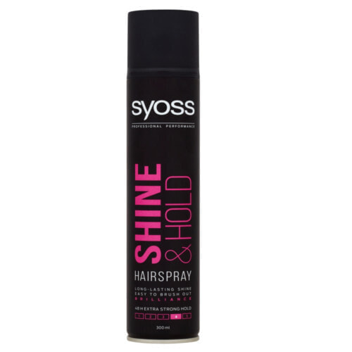 Syoss Shine & Hold 4 Hair Spray Лак экстрасильной  фиксаций придающий блеск волосам  300 мл