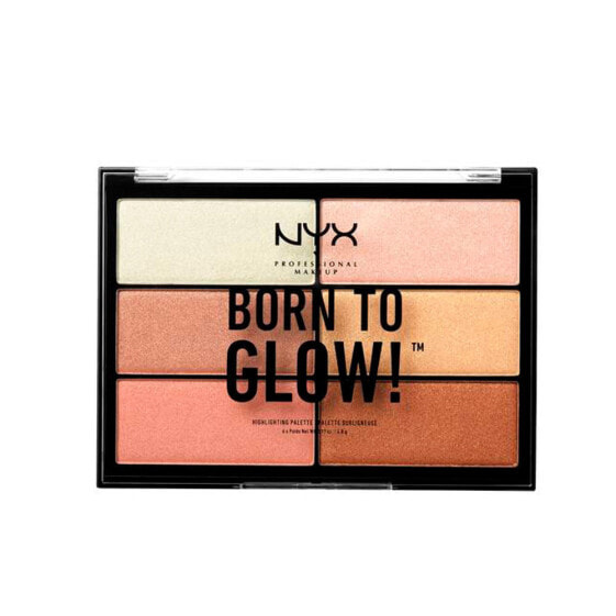 NYX Born To Glow Highlighting Palette Палетка хайлайтеров для контурирования и подсвечивания лица