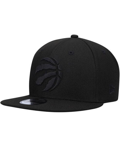 Men's Toronto Raptors Black On Black 9FIFTY Snapback Hat