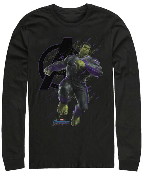 Marvel Men's Avengers Endgame Hulk Galaxy Jump, Long Sleeve T-shirt