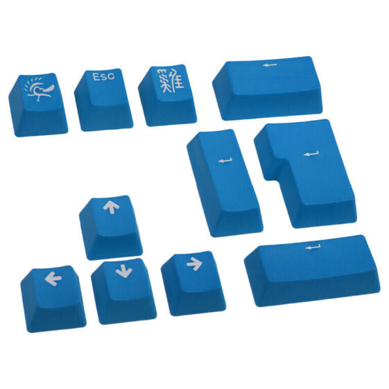 Ducky PBT Double-Shot Keycap Set, blau, 11 Tasten