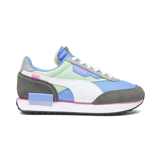 Кроссовки женские PUMA Future Rider Play On Lace Up синие, зеленые, серые