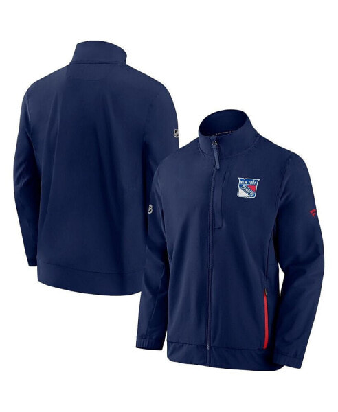 Men's Navy New York Rangers Authentic Pro Rink Coaches Full-Zip Jacket