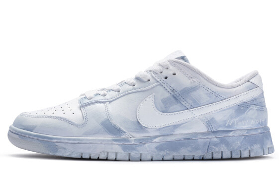 【定制球鞋】 Nike Dunk Low BIGNIU 白蓝浸染 牛仔 街头 手绘喷绘 低帮 板鞋 男款 白蓝 / Кроссовки Nike Dunk Low DV0831-101