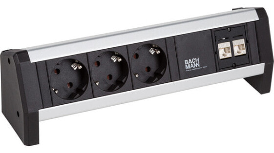 Bachmann DESK 1 - 2 m - 3 AC outlet(s) - Indoor - Type F - Type F - IP20