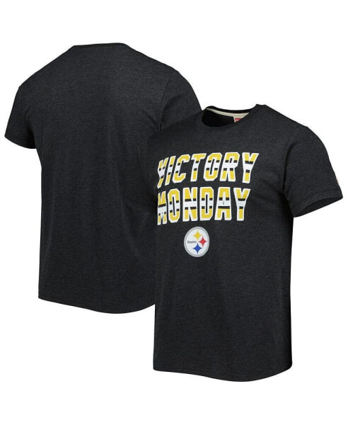 Men's Charcoal Pittsburgh Steelers Victory Monday Tri-Blend T-shirt