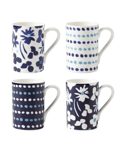 Floral Way Mug Set, 4 Piece