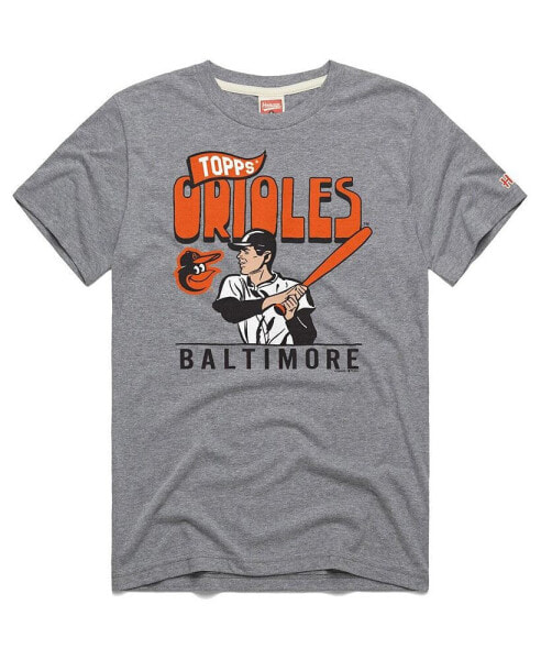 Men's x Topps Gray Baltimore Orioles Tri-Blend T-shirt