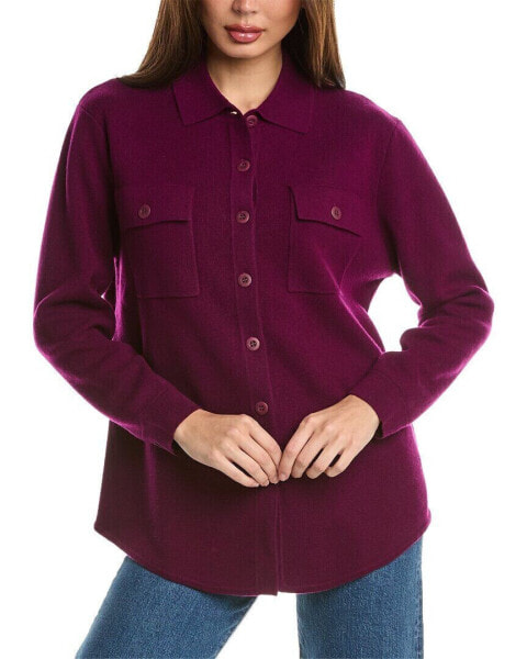 Forte Cashmere Doubleknit Cashmere Shacket Women's