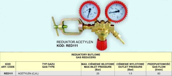 REDUKTOR ACETYLEN RED111