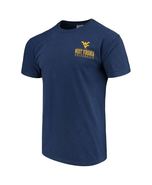 Men's Navy West Virginia Mountaineers Comfort Colors Campus Icon T-shirt