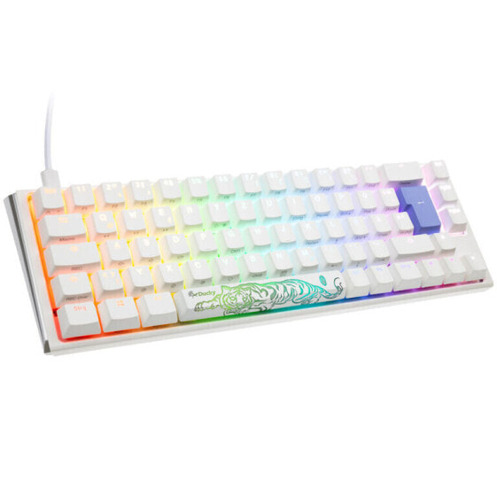 Ducky One 3 Classic Pure White SF Gaming Tastatur, RGB LED - MX-Blue