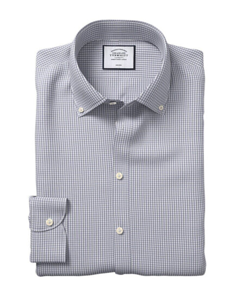 Charles Tyrwhitt Non-Iron Button Down Check Extra Slim Fit Shirt Men's